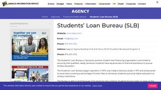 
                            8. Students' Loan Bureau (SLB) - Jamaica Information Service - Student Loan Bureau Portal