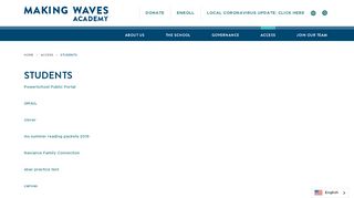 
                            2. Students - Making Waves Academy - Making Waves Academy Gaggle Portal