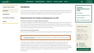 
                            2. Students | myUSF - Connect Usfca Home Portal F