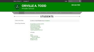 
Students - Orville A. Todd Middle School - Spackenkill Union Free ...
