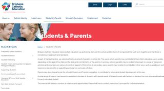 
                            5. Students & Parents - Brisbane Catholic Education - Brisbane Catholic Education Portal Portal