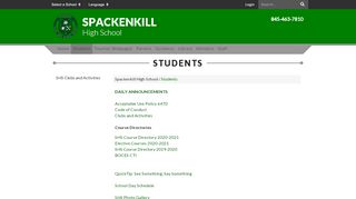
Students - Spackenkill High School
