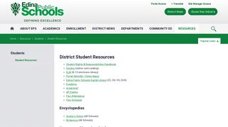 
                            2. Students / Student Resources - Edina Public Schools