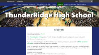 
                            2. Students - ThunderRidge High School - Trhs Parent Portal