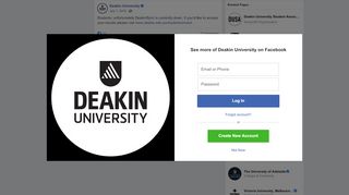 
                            7. Students: unfortunately DeakinSync is... - Deakin University ... - Deakin Sync Login Student