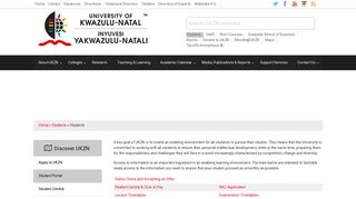
                            1. Students – University of KwaZulu-Natal - UKZN - Ukzn Student Central Portal