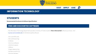 
                            2. Students - University of Toledo