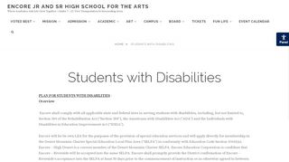 
                            2. Students with Disabilities – Encore Jr and Sr High School for ... - Encore Iep Portal