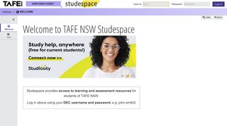 
                            1. Studespace : Gateway : Welcome - TAFE NSW - Study Space Portal