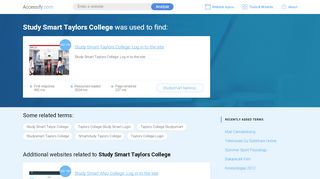
                            5. Study Smart Taylors College at top.accessify.com - Studysmart Taylors College Portal