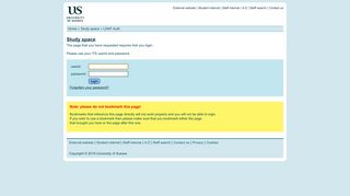 
                            4. Study space - Login - University of Sussex - Study Space Portal