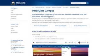
                            6. StudyMate Campus - Resources for D2L | Montana State ... - Internet Studymate Sign In