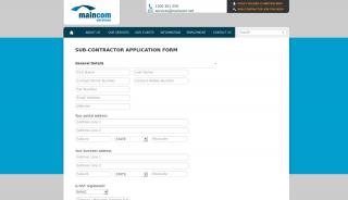 
                            4. Sub-Contractor Application Form - Maincom Services - Maincom Subcontractor Portal