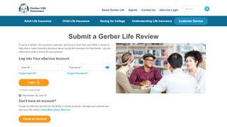 
                            7. Submit A Gerber Life Review | Gerber Life Insurance - Gerber Life Eservice Portal