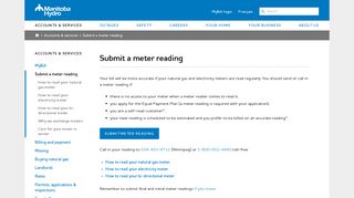 
                            3. Submit a meter reading - Manitoba Hydro - Manitoba Hydro Sign In