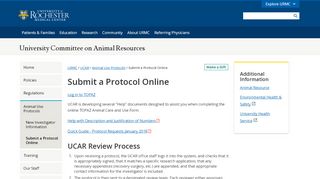 Submit a Protocol Online - University Committee on Animal ... - Topaz Portal