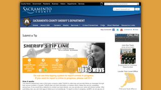
                            7. Submit a Tip - Sacramento County Sheriff's Department - Tipsoft Portal