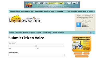Submit Citizen Voice - Key West, Florida Keys
