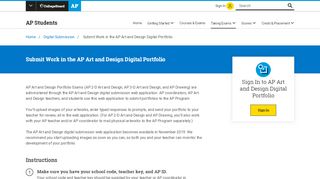 
                            3. Submit Work in the AP Art and Design Digital Portfolio – AP ... - Ap 2d Studio Art Portal