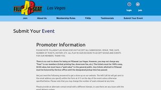 
                            5. Submit Your Event - Fillaseat Las Vegas - - Fillaseat Las Vegas Portal