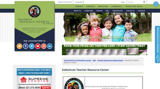 
                            4. Substitute Teacher Resource Center - School District of Osceola County - Osceola Substitute Employee Portal