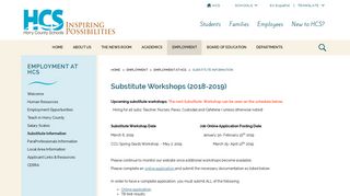 
                            3. Substitute Workshops - Horry County Schools - Horry County Schools Substitute Portal