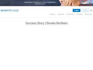Success Story  Brooks Brothers  Benefitfocus