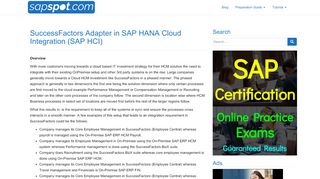 
SuccessFactors Adapter in SAP HANA Cloud Integration (SAP ...  
