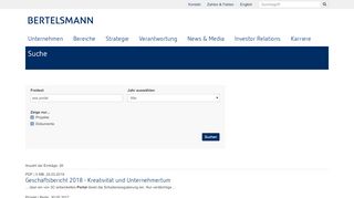 
                            2. Suche - Bertelsmann SE & Co. KGaA - Ess Portal Bertelsmann