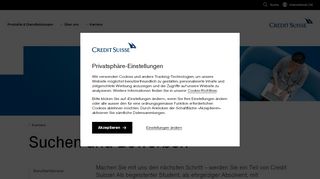 
                            6. Suchen und Bewerben - Credit Suisse - Credit Suisse Karriere Portal