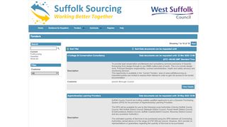 
                            2. Suffolk Sourcing - E-Tendering & Contract Management portal ... - Suffolk Sourcing Portal