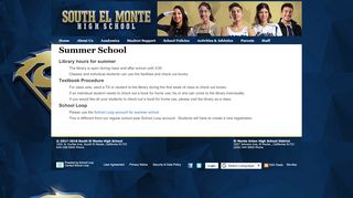 
                            5. Summer School - South El Monte High School - School Loop - Schoolloop Semhs Portal