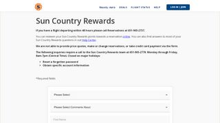 
                            3. Sun Country Rewards Form - Sun Country Airlines - Sun Country Ufly Rewards Portal