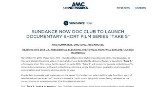 
 sundance now doc club to launch documentary short film series  
