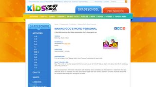 
                            13. Sunday School Topic - Works - Kids Sunday School - Kidssundayschool Com Portal