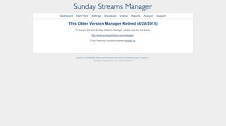 
                            8. Sunday Streams Manager | Access New Manager - Sunday Streams Portal