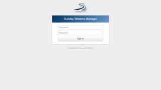 
                            3. Sunday Streams Manager Login - Sunday Streams Portal