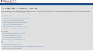 
                            2. Sunrise Medical Laboratories Patient Portal FAQ - Sunrise Lab Patient Portal