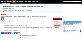 
                            1. Supercheap Auto - Club Plus Members, Log in, Spend $10 ... - Super Cheap Club Plus Portal