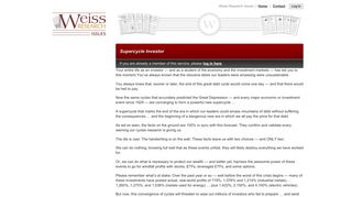 
                            2. Supercycle Investor — Weiss Research Issues — Weiss Ratings - Weiss Research Portal