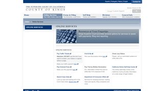 
                            4. Superior Court of California, County of Kings - Online Services - Kings County Odyssey Portal