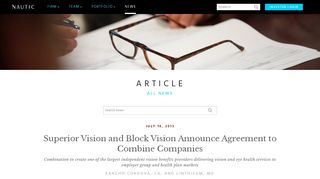 
                            5. Superior Vision and Block Vision Announce Agreement to ... - Block Vision Online Portal