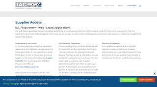 
                            3. Supplier Access - IAC Group - Iac Supplier Portal
