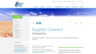 
Supplier Connect - General Mills  
