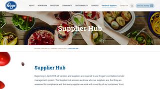 
                            1. Supplier Hub - The Kroger Co. - Fred Meyer Vendor Portal