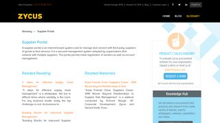 8. Supplier Portal  Glossary | Zycus - Zycus Supplier Network Portal