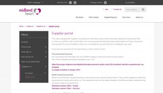 
                            3. Supplier portal | Midland Heart - Midland Heart Portal