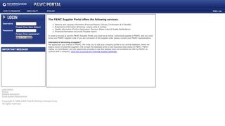 
                            5. Supplier Portal - P&WC Portal Login - Pratt & Whitney Canada - Pratt And Whitney Supplier Portal