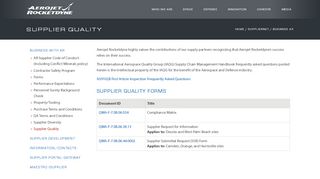 
                            2. Supplier Quality | Aerojet Rocketdyne - Aerojet Rocketdyne Supplier Portal