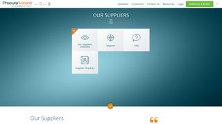 
                            2. Suppliers · Procure Wizard Procurement Solutions - Procure Wizard Purchaser Portal Login